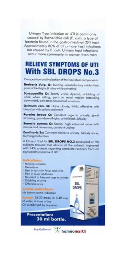 SBL Homeopathy Drops No. 3 - Distacart::29917309567135