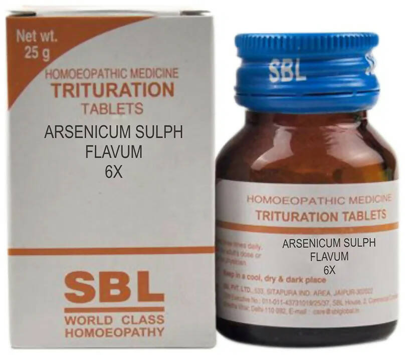 SBL Homeopathy Arsenicum Sulph Flavum Trituration Tablets - Distacart::34866226135199
