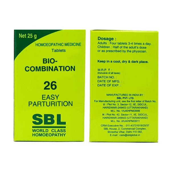 SBL Homeopathy Bio-Combination 26 Tablets 25gm::29485623345311