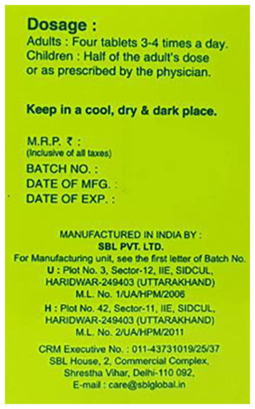 SBL Homeopathy Bio-Combination 27 Tablets::31826700370079