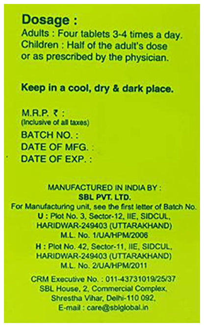 SBL Homeopathy Bio-Combination 27 Tablets::31826700370079