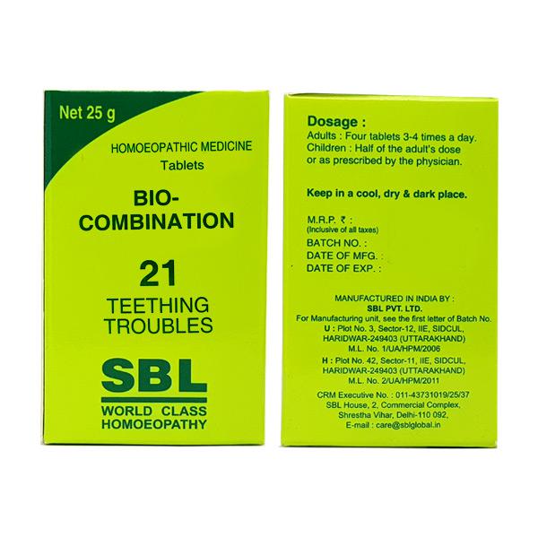 SBL Homeopathy Bio-Combination 21 Tablets Dosage::29048898257055