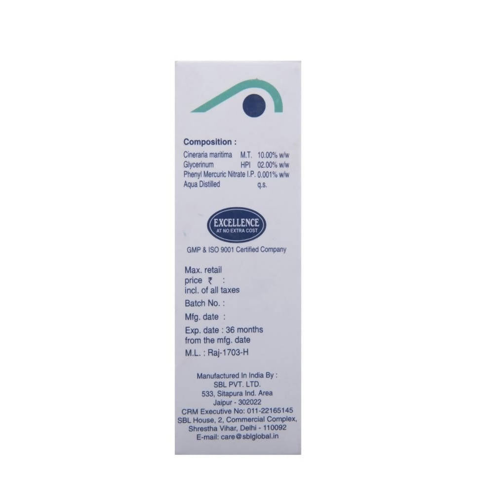 SBL Homeopathy Cineraria Maritima 10 % Eye Drops::31080879784095