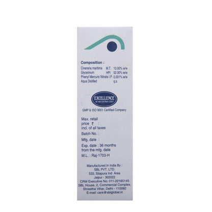 SBL Homeopathy Cineraria Maritima 10 % Eye Drops::31080879784095