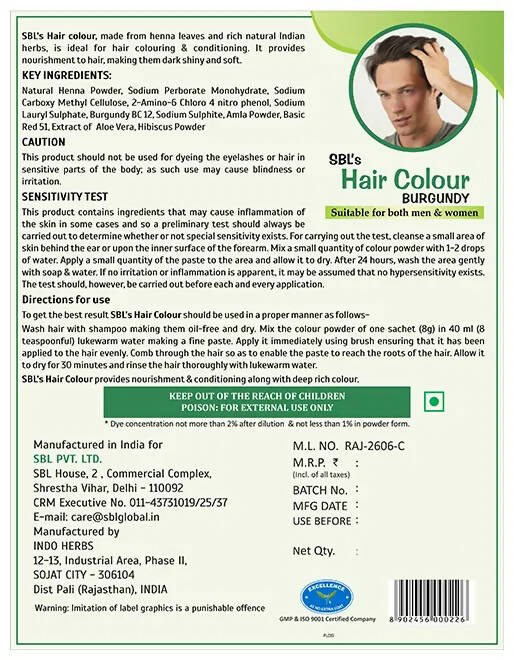 SBL Hair Colour Burgundy - Distacart::34863464382623