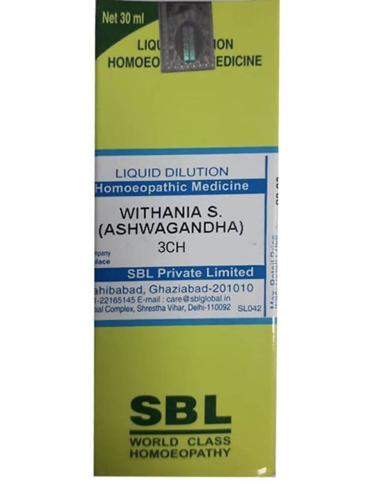 SBL Homeopathy Withania S (Ashwagandha) Dilution::31713478443167